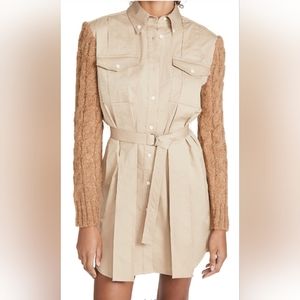 10 Crosby Derek Lam Vivian mixed media shirt dress